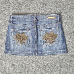 Dollhouse‎ Blue Denim Skirt with Gold Accents